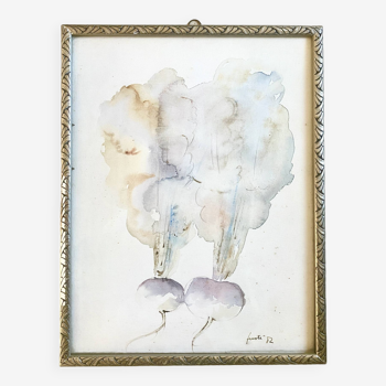 20th watercolors, 19th glazed frame