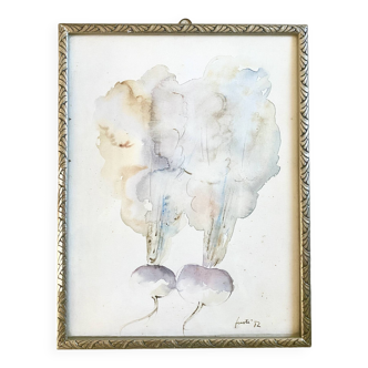 20th watercolors, 19th glazed frame