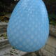 Suspension egg opaline bleue pastel