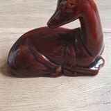 Ceramic doe at rest vintage