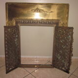 Antique brass fireplace front