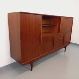 Vintage Scandinavian high sideboard in teak from the 50s and 60s