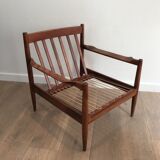 Pair of wooden armchairs