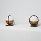 1950s Pair of Italian Table Lamp with Opaline Glass and Brass
