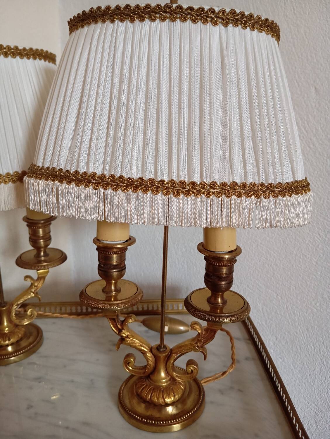 Paire de lampes bouillotte