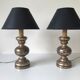 Paire de lampes florentines en bois doré, vers 1950.