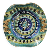 Assiette en céramique H. Bequet Quaregnon, Belgique, années 1950.