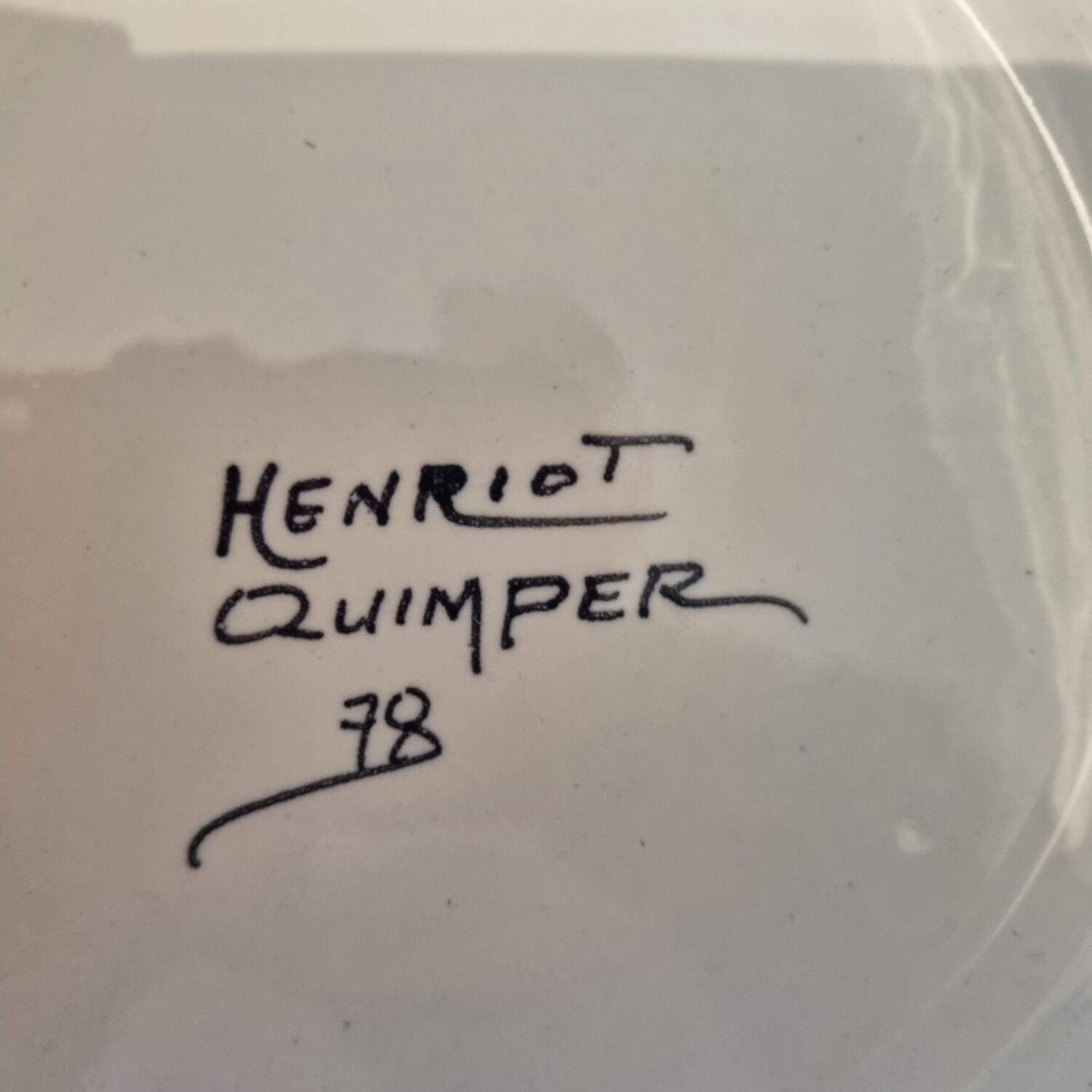 Henriot Quimper Brittany Butter Dish 1950/60