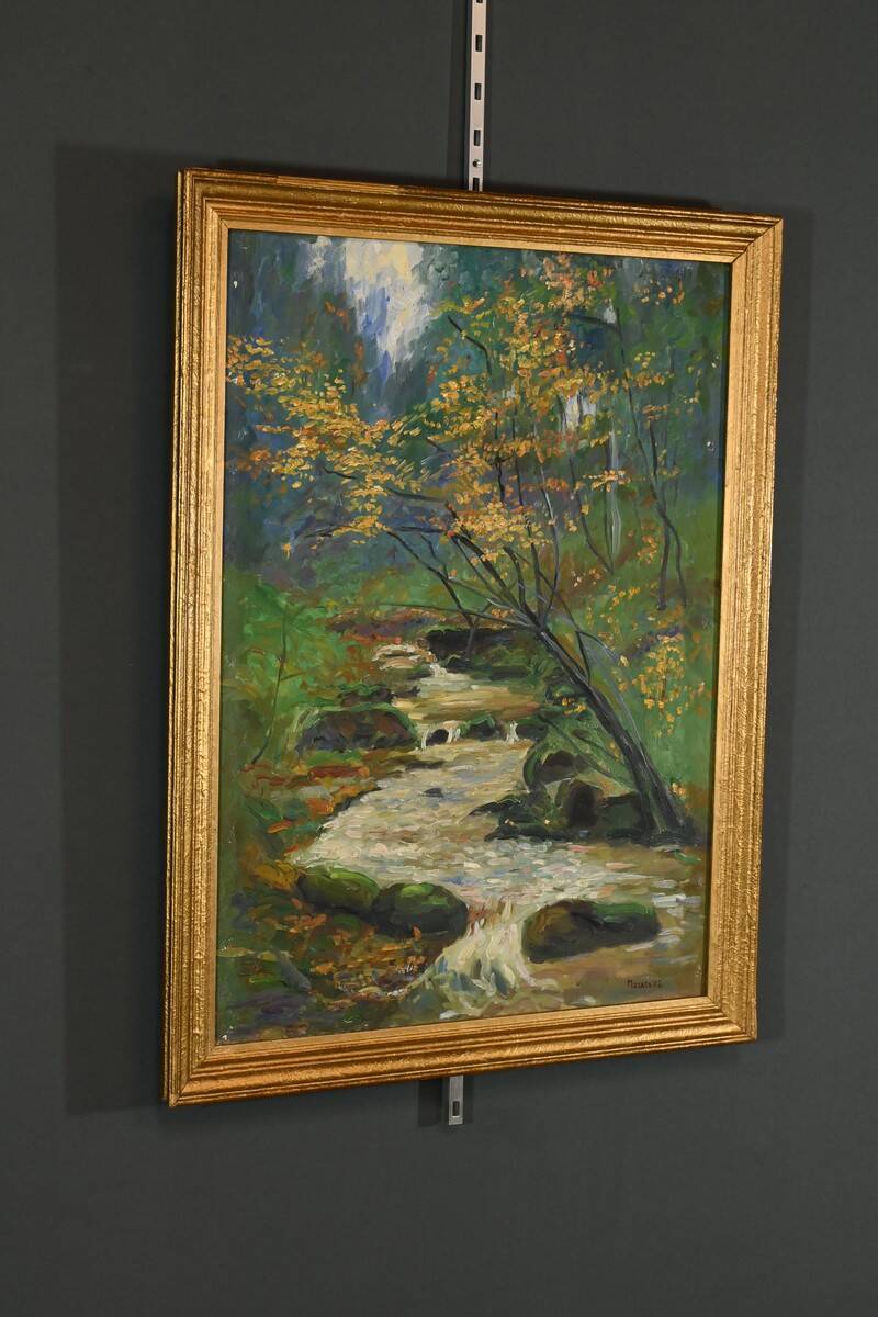 Oil on Canvas "Stream in the Forest", signed A. Markowicz – Early 20th century