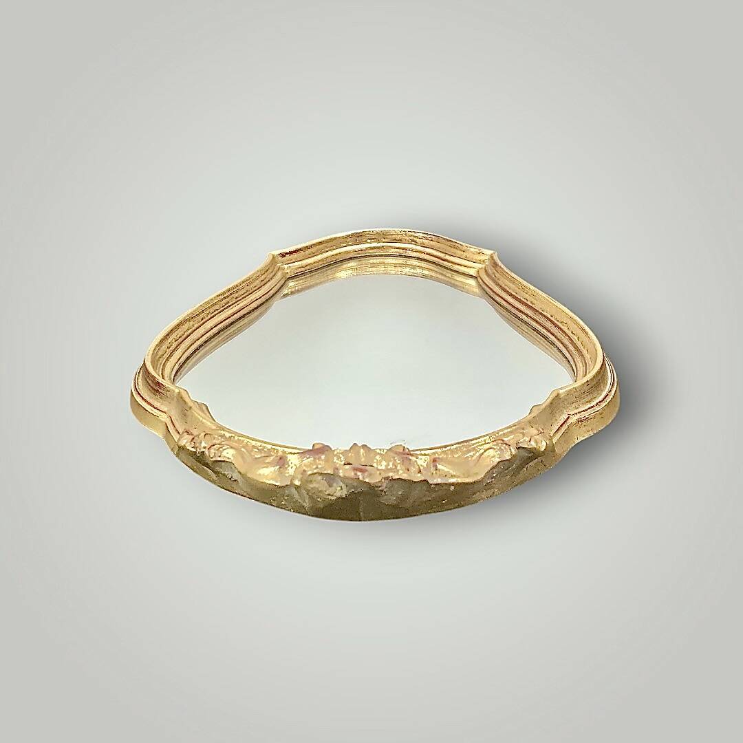 Deknudt Mirror - Vintage Rococo Mirror in Golden Resin - 1970s