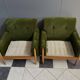 Set of 2 green relax chairs 1960s