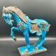 Cheval en céramique émaillée craquelée vintage