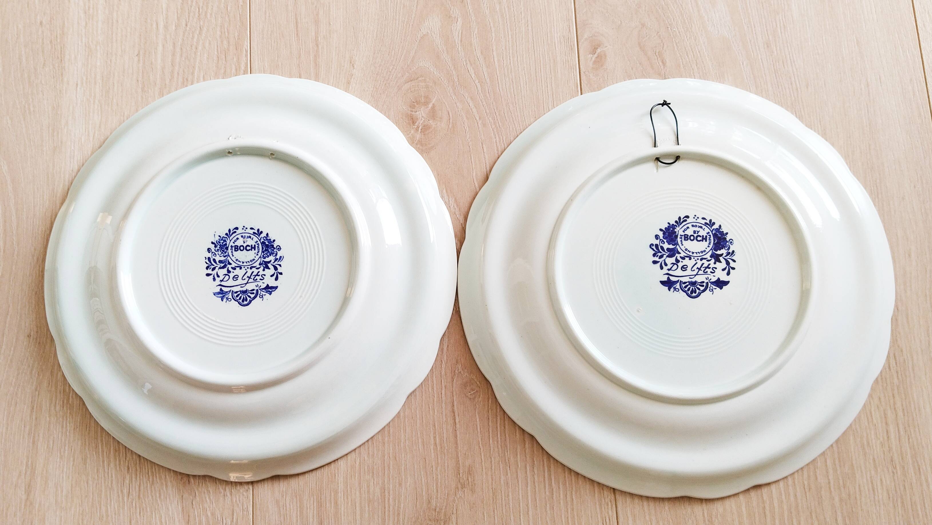 Set of 2 decorative plates "Delft Blauw", Boch,