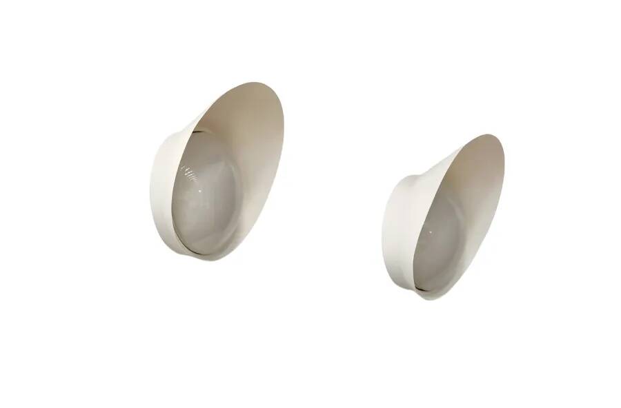 Set of two extremely rare Saturn wall lamps by LYFA