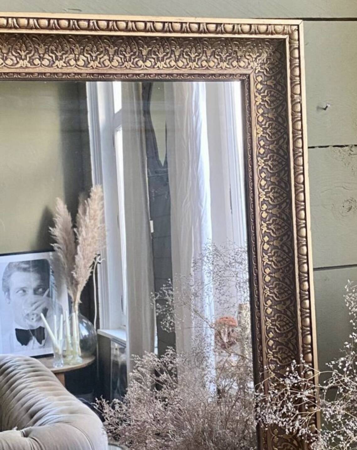 Large gilded wood mirror