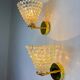 Pair of Mid-Century Barovier & Toso "Rostrato" Murano Glass Wall Lamps, Italy 1960s