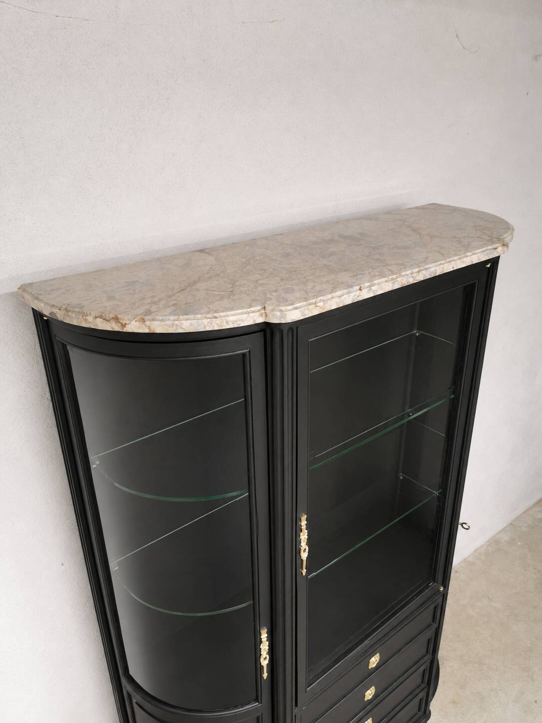 Revamped vintage display cabinet