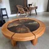 François Sénac solid elm coffee table