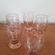 Set of 5 pink glasses