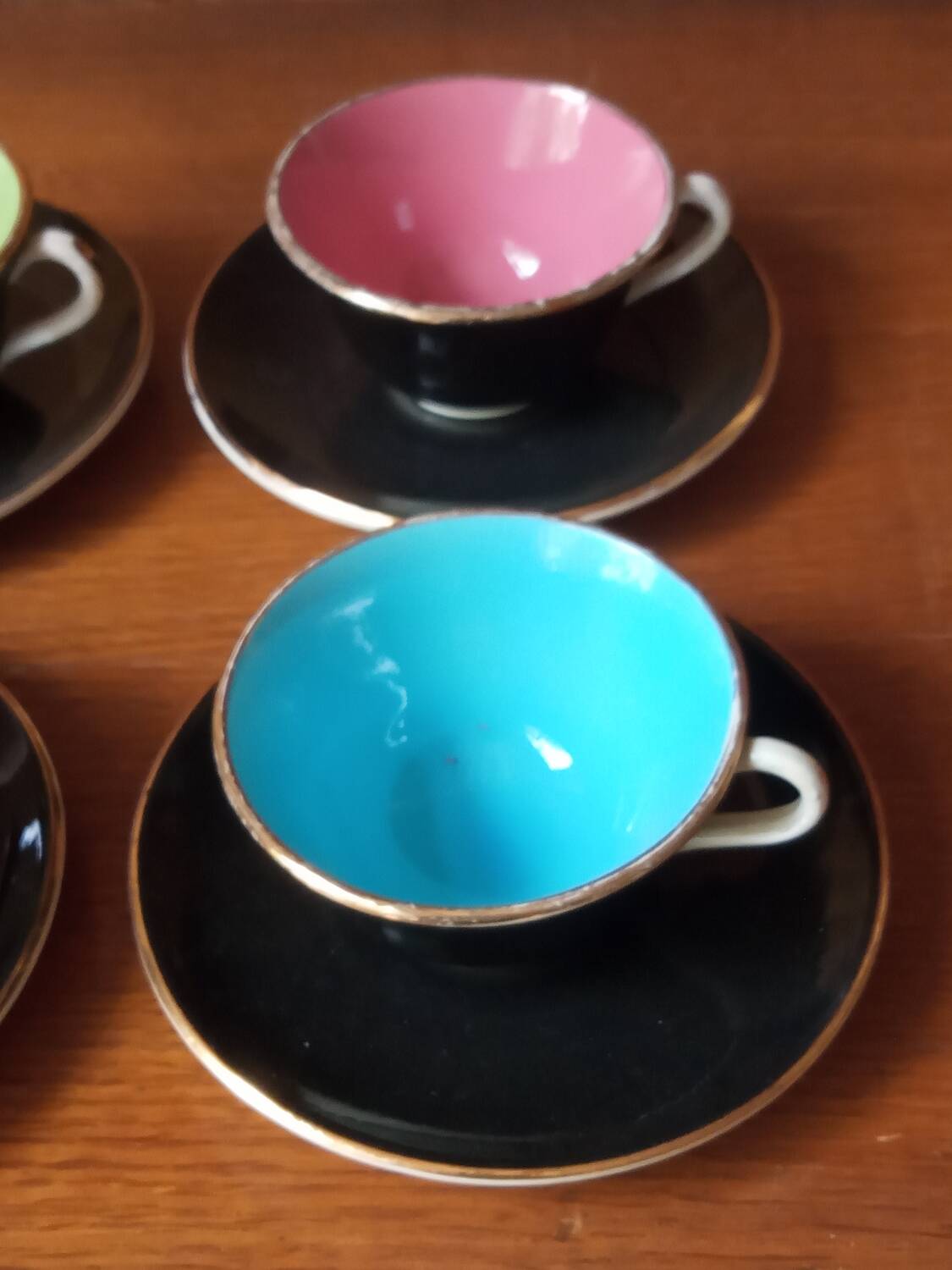 Six Digoin coffee cups from the 50s