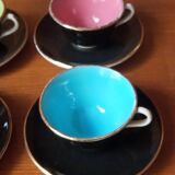 Six Digoin coffee cups from the 50s
