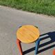 Set of 3 stackable pine stools