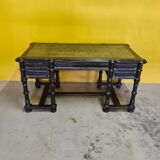 Antique French Ebonized Walnut Desk, from the 1800s.