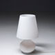 Lampe en verre opalin blanc, années 1970, Italie