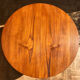 Table basse ronde en tek des années 1960