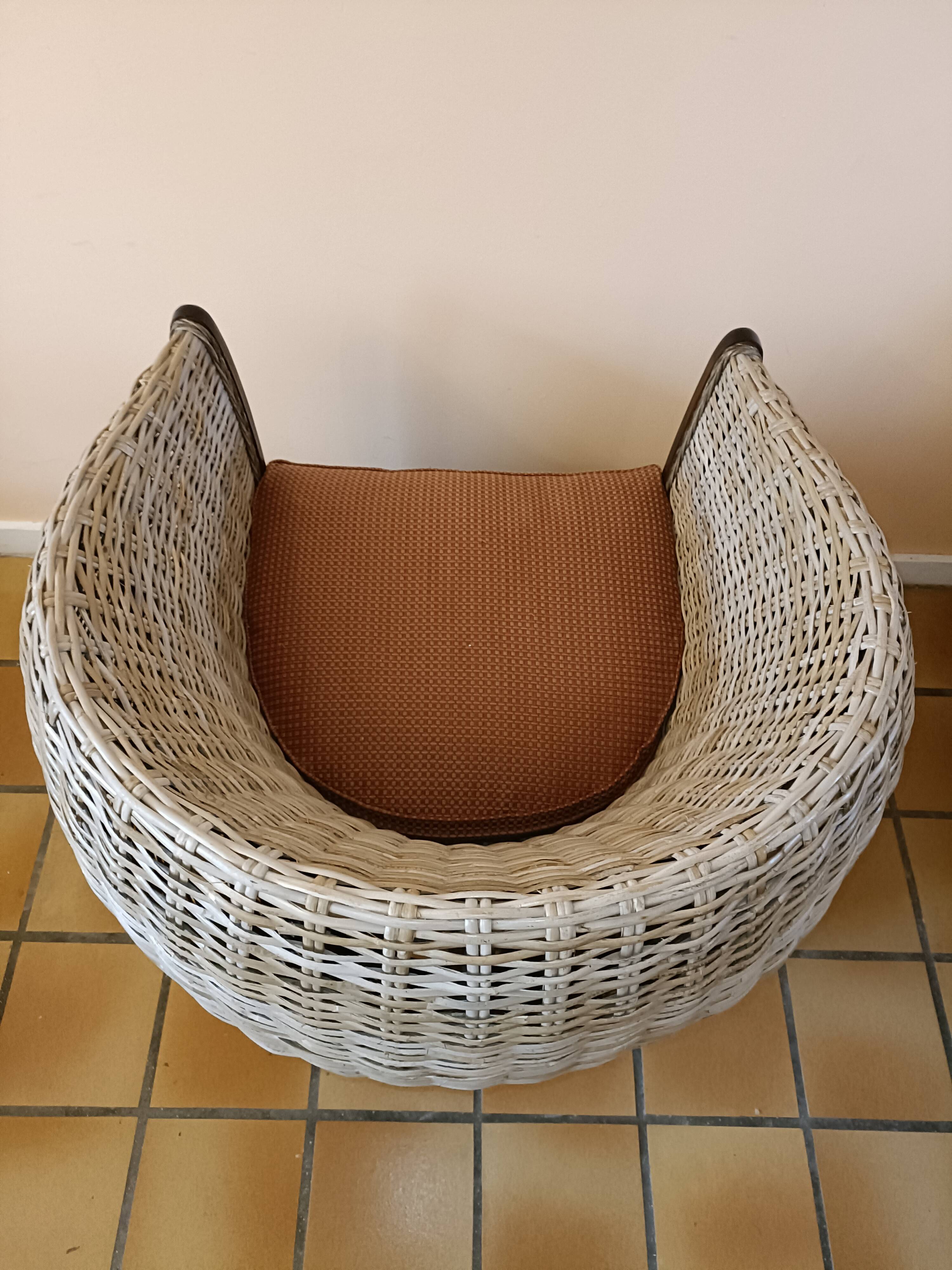 Rattan armchair modern design
