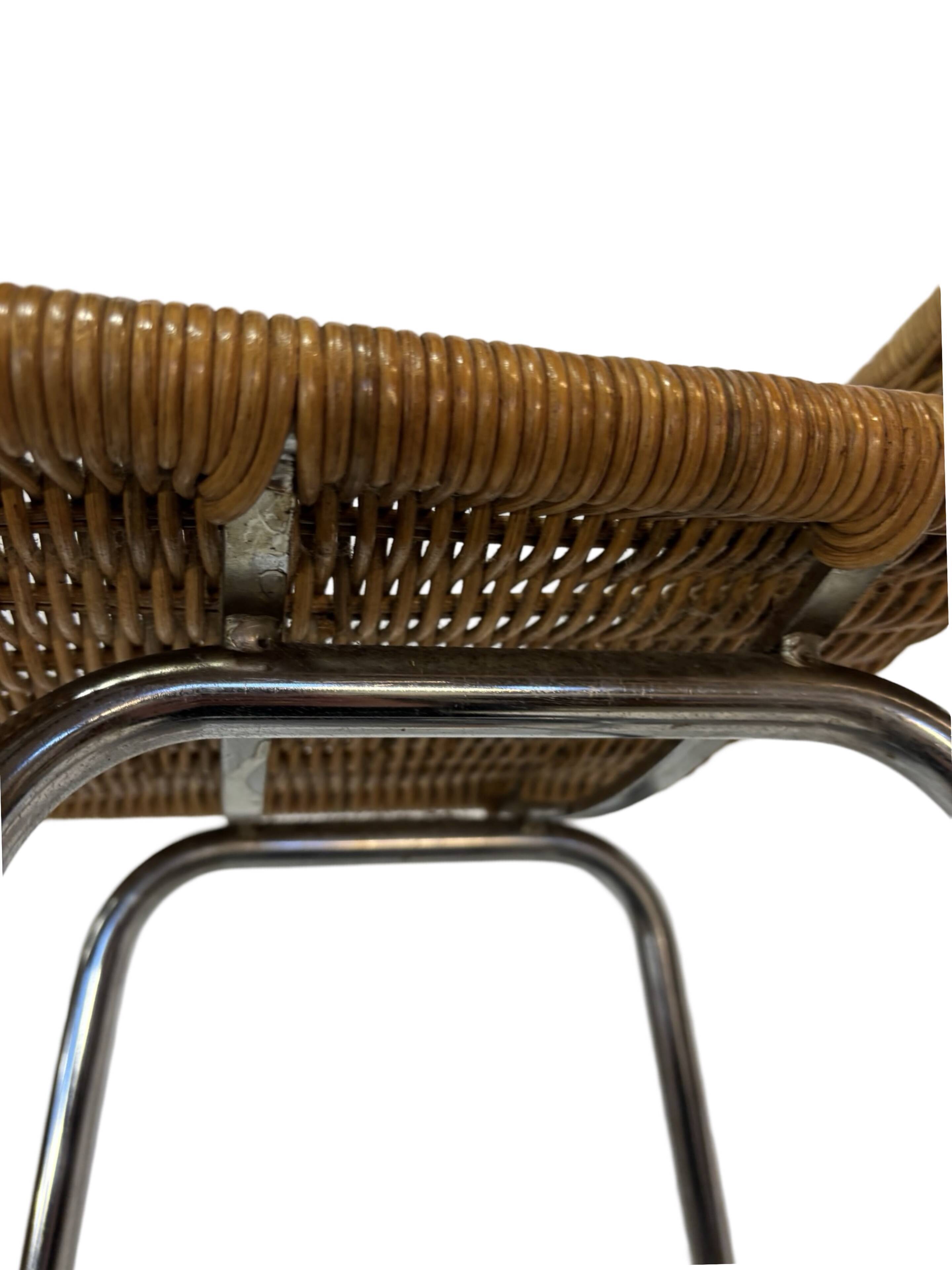 Set of 4 vintage bar stools Dirk van Sliedregt Rohe Noordwolde 1960's