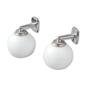 Pair of opaline sconces
