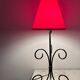 Wrought iron spiral lamp