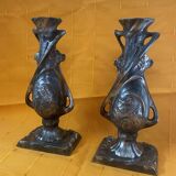 Pair of Art Nouveau vases signed C. Boonefond
