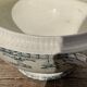 Old iron earth tureen Ninon Salins blue, ceramic and earthenware plate
