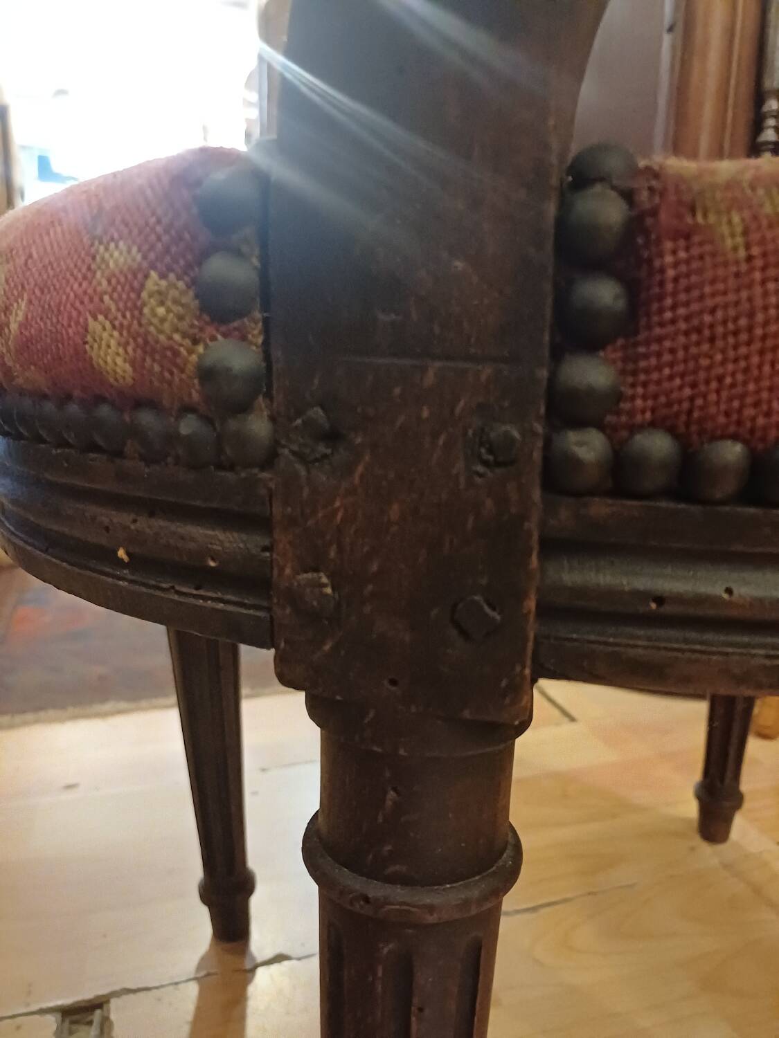 Paire De petite chaise d'appoint, époque Louis 16, 18 eme