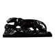 Black ceramic hunting panther from the Art Deco period, circa 1930