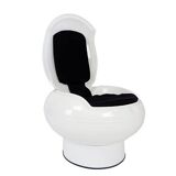 white lacquered "Egg" Lounge Chair