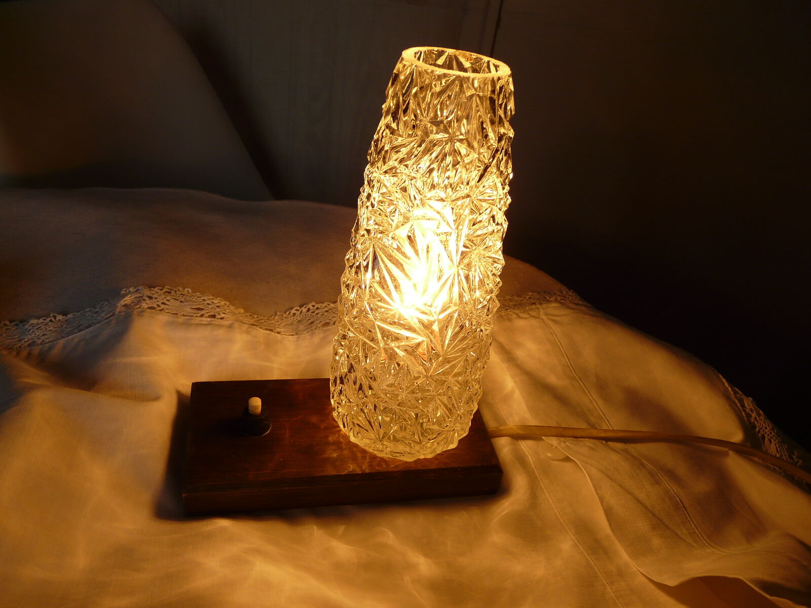 vintage wooden lamp