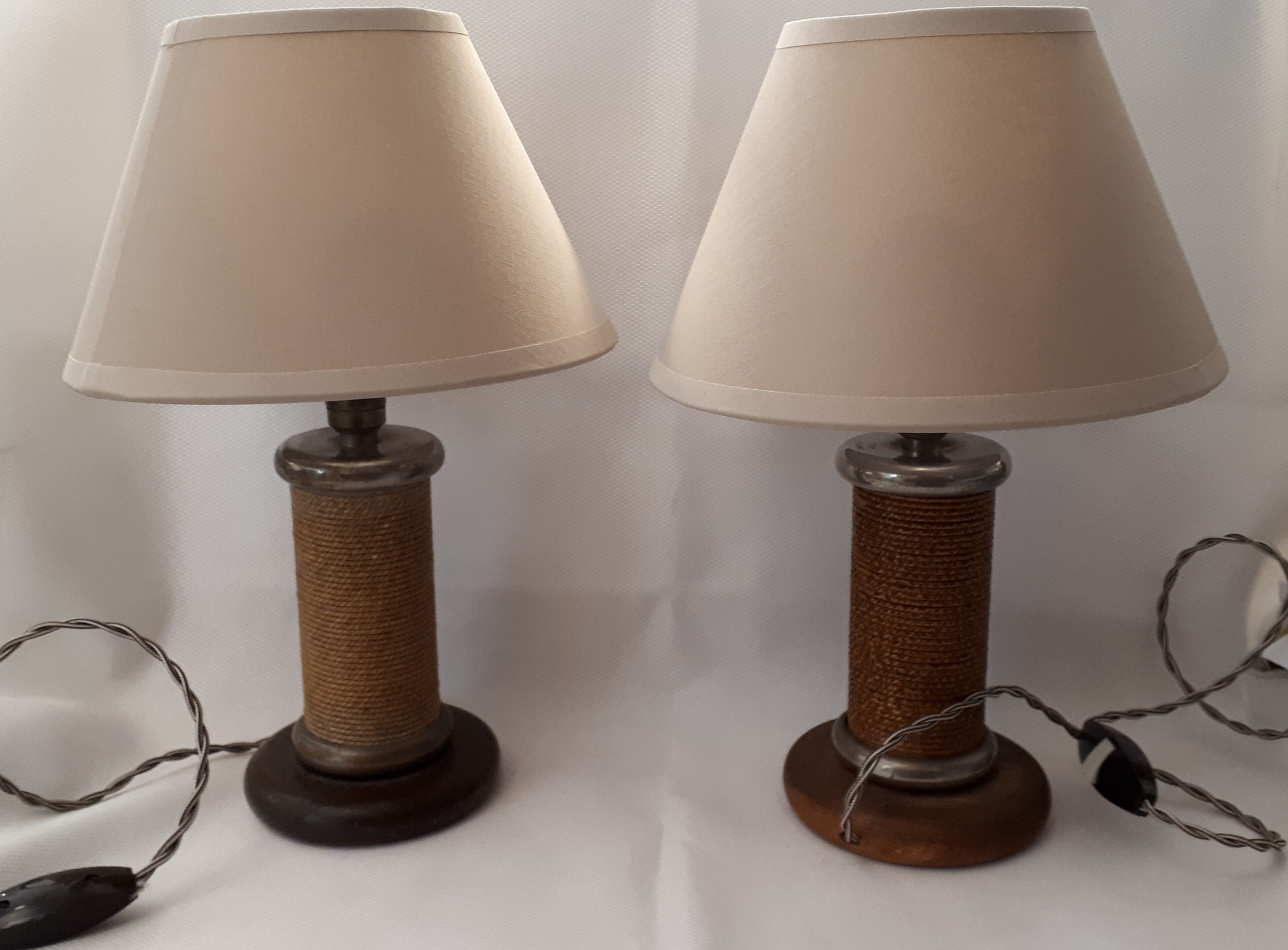 Paire de lampes 1940 Etlin inclinables