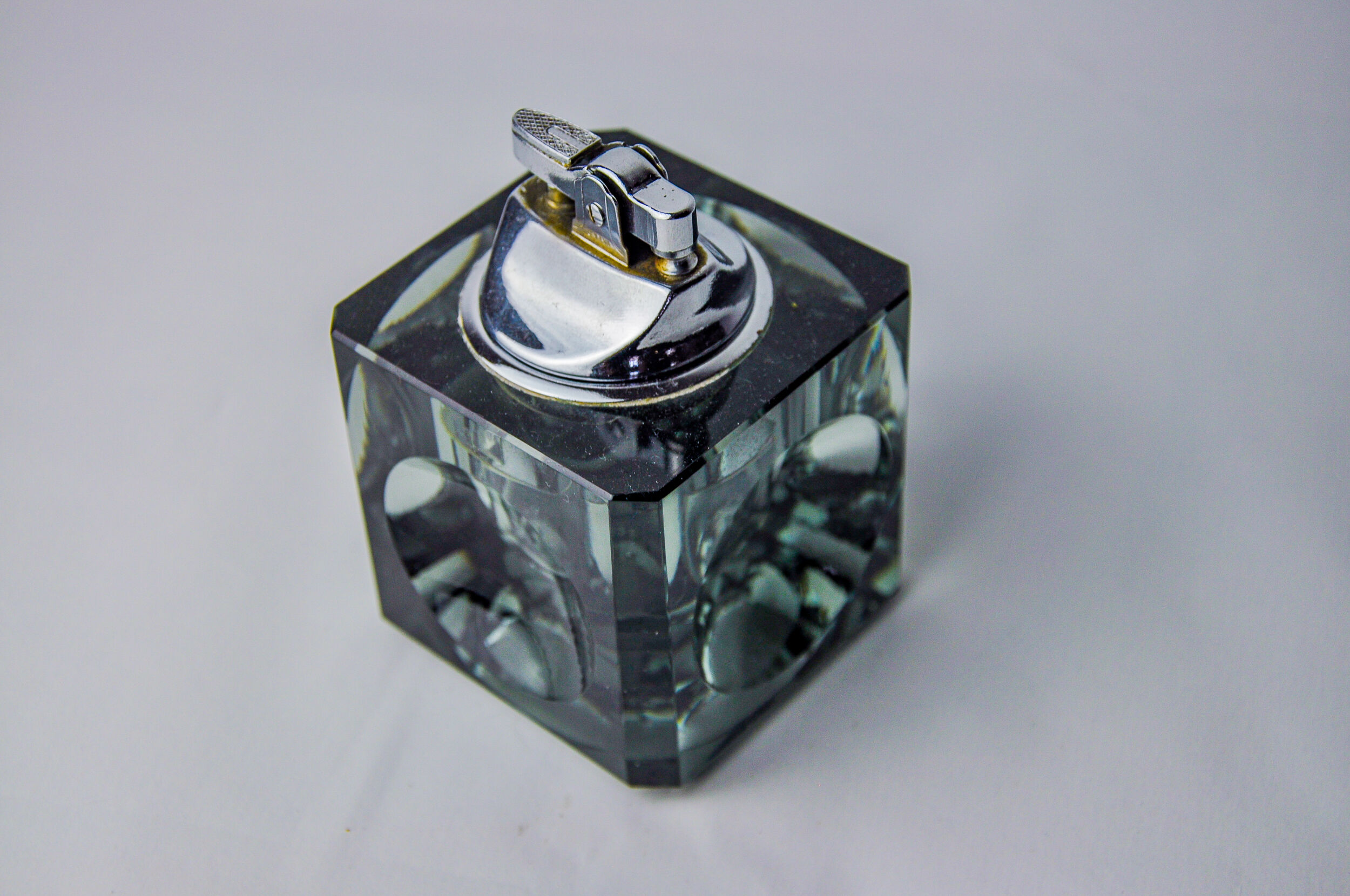 Black ice lighter by Antonio Imperatore, murano glass, Italy, 1970