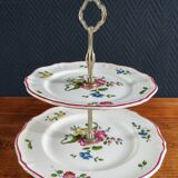 Two-tier porcelain cake stand