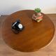 Vintage Danish round coffee table – in the style of Johannes Andersen