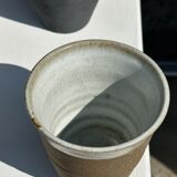 Lot de 3 tasses en céramique indonésienne (noir, mat brun & glacé moucheté)