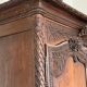 Beautiful and ancient Norman wedding wardrobe, richly carved