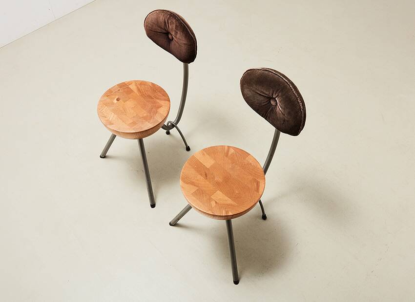Very Rare Pair of 'Jur Eats' Side Chairs by Rob Eckhardt Netherlands 1991