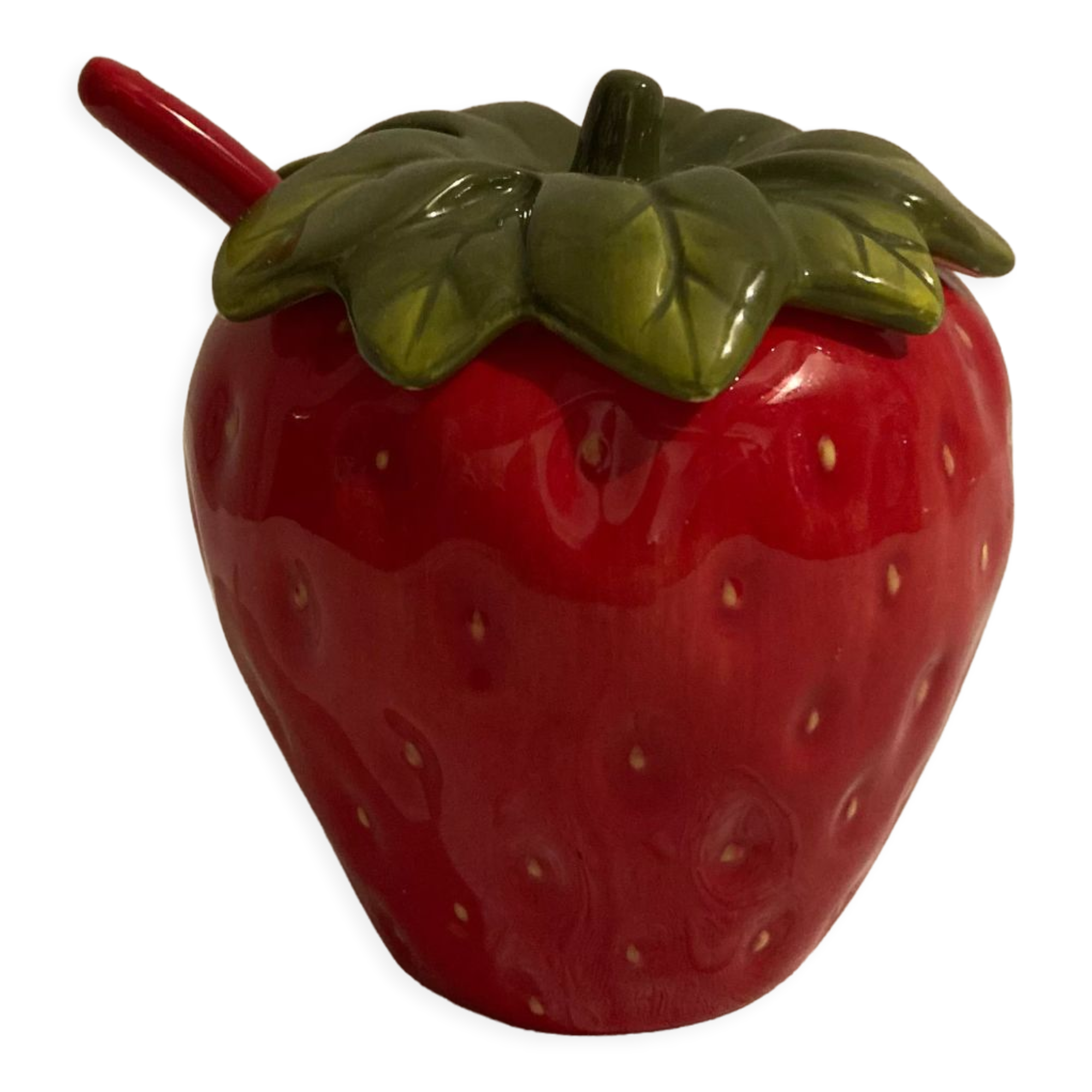 Strawberry-shaped jam slip