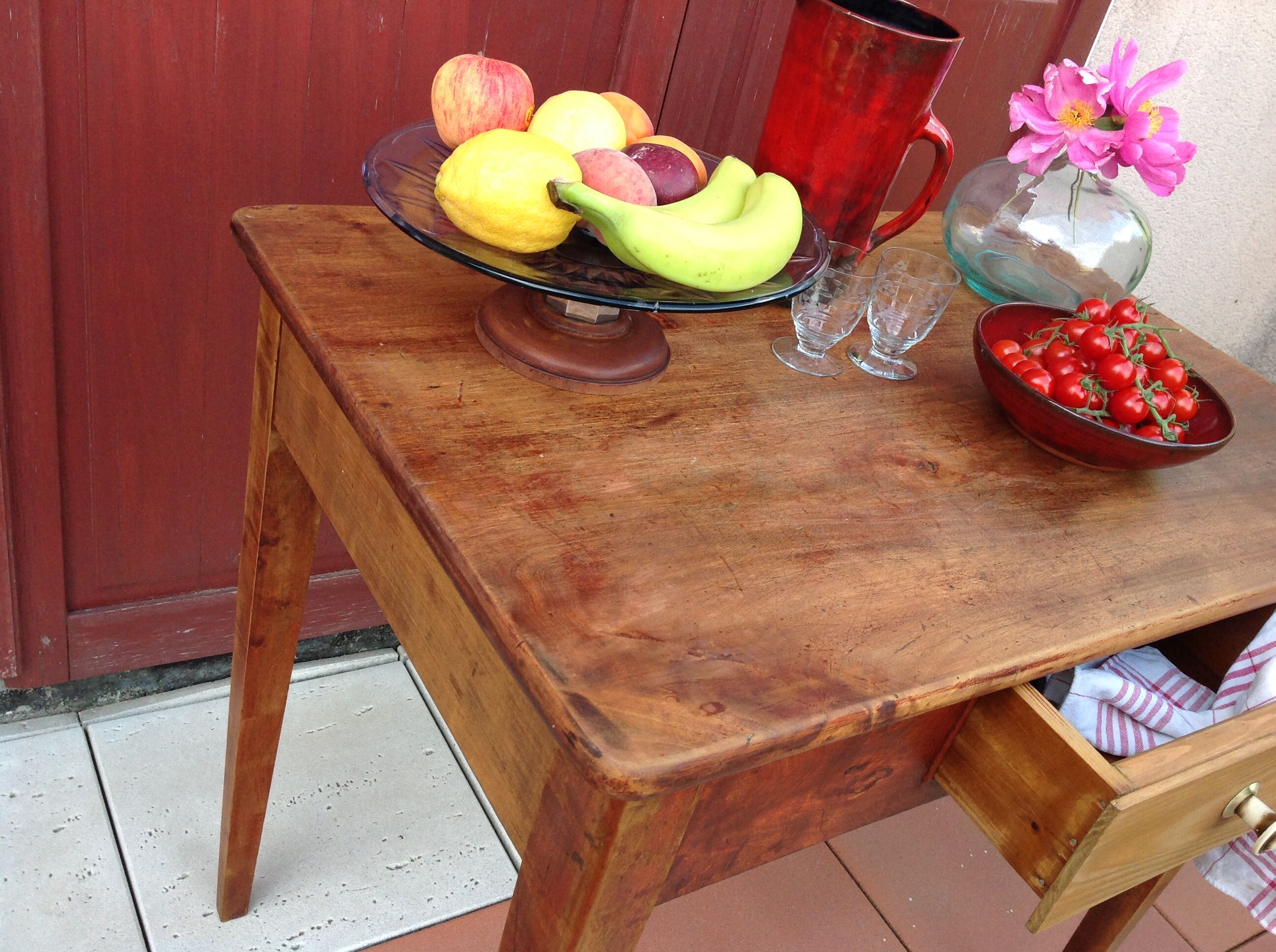 Antique vintage farmhouse table from the 40s and 50s