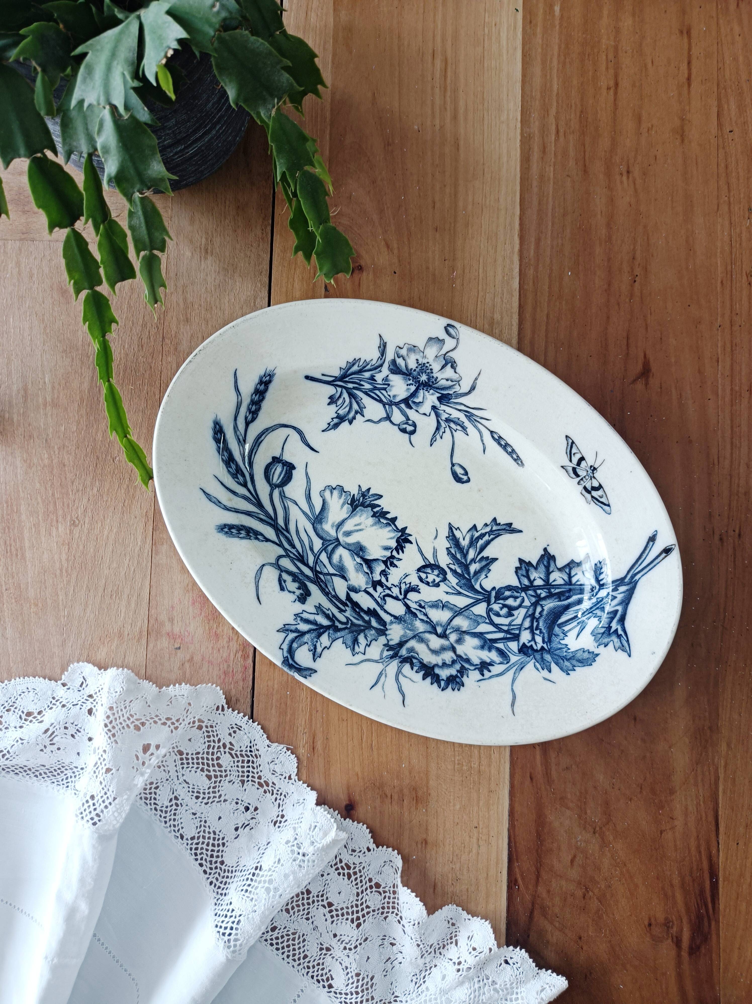 Oval iron earth dish BFK, Flora