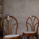 Paires de chaises en rotin